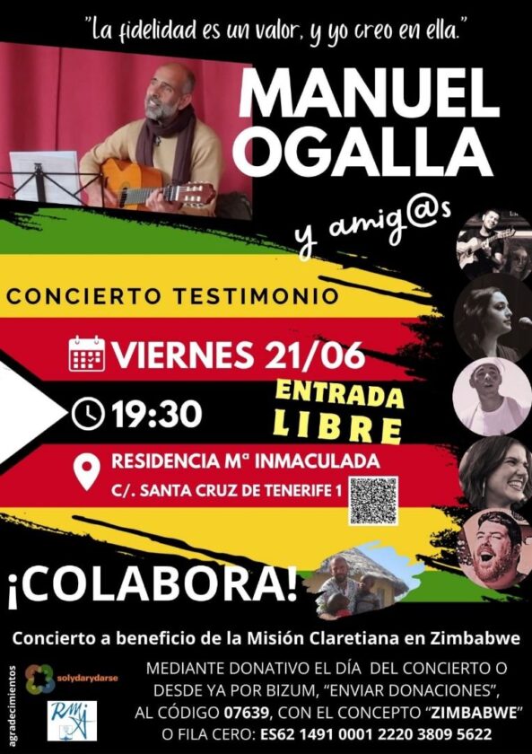 Concierto testimonio de Manuel Ogalla, ya que como nos díce: “No nos podemos quedar con los brazos cruzados”